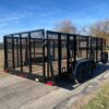 2025 TOP HAT 83″ X 16′ TANDEM AXLE LANDSCAPE TRAILER WITH WEEDEATER RACKS, TOOL CAGE AND SPARE - Image 4