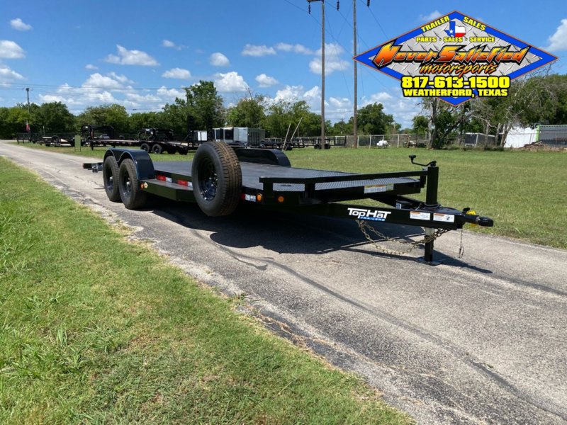 2024 TOP HAT 83″ X 20′ ALL STEEL HD CAR HAULER BLACK OUT W/ SPARE 9,990 GVWR