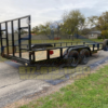 2025 TOP HAT 83" X 18' PIPE TOP UTILITY TRAILER WITH 4' SPRING ASSIST RAMP GATE, SPARE TIRE 7,000 GVWR - Image 4