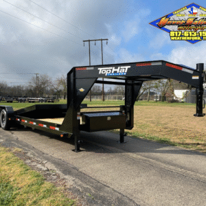 2025 TOP HAT 83" X 24' GOOSENECK TILT DECK SHOCK TRAILER WITH SPARE 14,000 GVWR