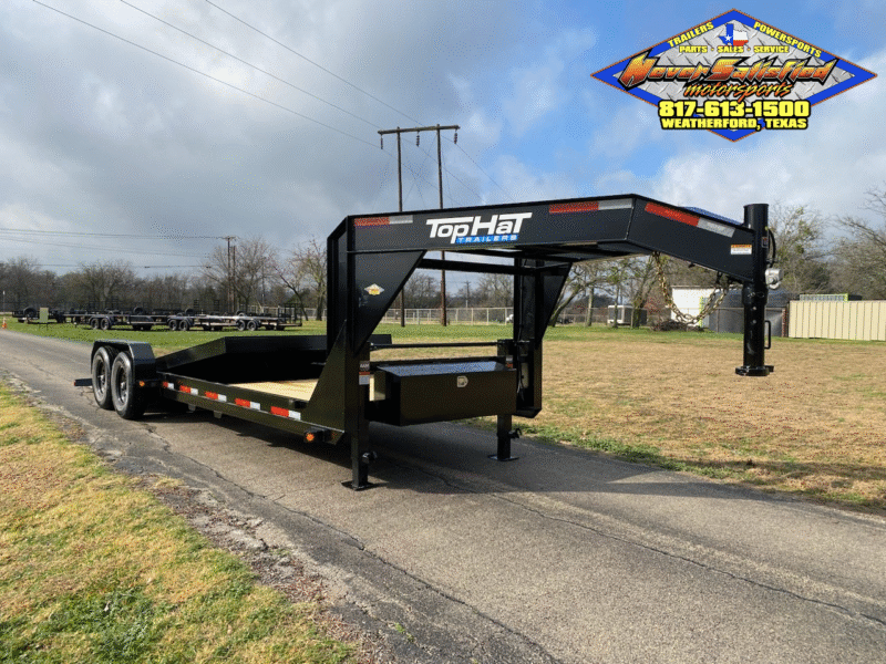 2025 TOP HAT 83" X 24' GOOSENECK TILT DECK SHOCK TRAILER WITH SPARE 14,000 GVWR