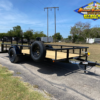 2025 TOP HAT 77" X 14' PIPE TOP SINGLE AXLE UTILITY TRAILER W/ 2' DOVE TAIL, 3' RAMP GATE WITH SPARE 2,990 GVWR - Image 2