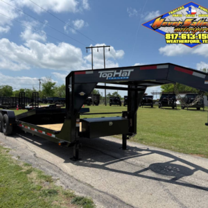 2026 TOP HAT 83" X 24' GOOSENECK TILT DECK SHOCK TRAILER WITH SPARE 14,000 GVWR