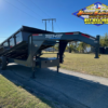 2025 TOP HAT 83" X 14' LOW PROFILE GOOSENECK DUMP TRAILER WITH TARP, RAMPS AND SPARE GREY 14,000 GVWR - Image 2