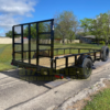 2025 TOP HAT 77″ X 12′ SINGLE AXLE PIPE TOP UTILITY TRAILER W/ 4′ SPRING ASSIST RAMP GATE, SPARE 2,990 GVWR - Image 4