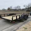 2025 TOP HAT 83" X 16' PIPE TOP TRAILER WITH SLIDE OUT RAMPS W/ SPARE 7,000 GVWR - Image 4