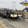 2025 TOP HAT 83″ X 14′ PIPE TOP UTILITY TRAILER WITH 4′ SPRING ASSIST RAMP GATE, SPARE 7,000 GVWR - Image 2