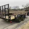 2025 TOP HAT 83″ X 14′ PIPE TOP UTILITY TRAILER WITH 4′ SPRING ASSIST RAMP GATE, SPARE 7,000 GVWR - Image 4