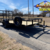 2025 TOP HAT 77″ X 14′ PIPE TOP UTILITY TRAILER W/ 4′ SPRING ASSIST RAMP GATE, SPARE 2,990 GVWR - Image 2