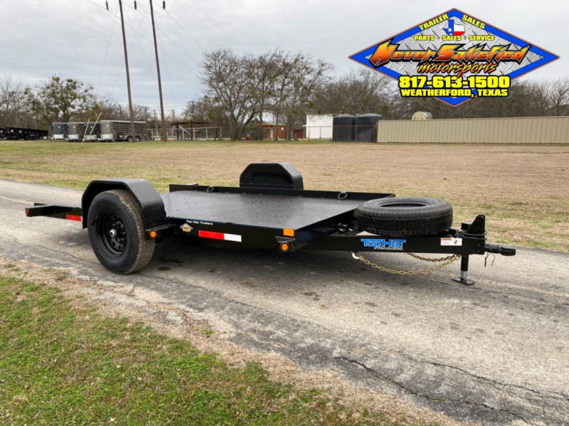 2025 TOP HAT 80" X 12' SINGLE AXLE EQUIPMENT TILT SCISSOR LIFT TRAILER WITH SPARE