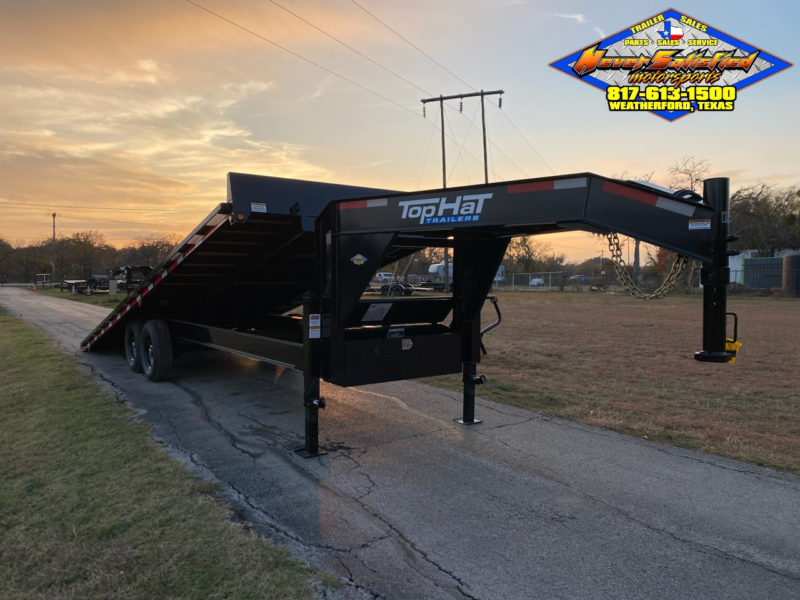 2025 TOP HAT 102" X 24' GOOSENECK HYDRAULIC TILT DECK TRAILER WITH SPARE 14,000 GVWR