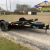 2025 TOP HAT 80" X 12' SINGLE AXLE EQUIPMENT TILT SCISSOR LIFT TRAILER WITH SPARE 7,000 GVWR - Image 2