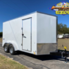 2025 LOOK 7' X 14' TANDEM AXLE ENCLOSED CARGO TRAILER WITH SPARE WHITE 7,000 GVWR - Image 2