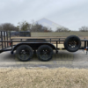 2025 TOP HAT 77" X 12' TANDEM AXLE UTILITY TRAILER W/ 2' DOVE TAIL, 3' RAMP GATE, SPARE 4,490 GVWR - Image 3