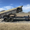 2025 LIBERTY 83" X 14' DUMP TRAILER WITH TARP, RAMPS AND SPARE 15,400 GVWR GREY - Image 5