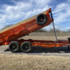 2025 LIBERTY 83" X 14' TELESCOPING DUMP TRAILER WITH TARP, RAMPS AND SPARE 15,400 GVWR ORANGE - Image 5