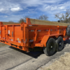 2025 LIBERTY 83" X 14' TELESCOPING DUMP TRAILER WITH TARP, RAMPS AND SPARE 15,400 GVWR ORANGE - Image 6