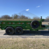 2025 LIBERTY 83" X 14' TELESCOPING DUMP TRAILER WITH TARP, RAMPS AND SPARE 15,400 GVWR JOHN DEERE GREEN - Image 5