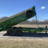 2025 LIBERTY 83" X 14' TELESCOPING DUMP TRAILER WITH TARP, RAMPS AND SPARE 15,400 GVWR JOHN DEERE GREEN - Image 6