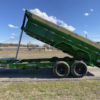 2025 LIBERTY 83" X 14' TELESCOPING DUMP TRAILER WITH TARP, RAMPS AND SPARE 15,400 GVWR JOHN DEERE GREEN - Image 8