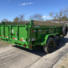 2025 LIBERTY 83" X 14' TELESCOPING DUMP TRAILER WITH TARP, RAMPS AND SPARE 15,400 GVWR JOHN DEERE GREEN - Image 9