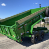 2025 LIBERTY 83" X 14' TELESCOPING DUMP TRAILER WITH TARP, RAMPS AND SPARE 15,400 GVWR JOHN DEERE GREEN - Image 11