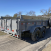 2025 LIBERTY 83" X 14' TELESCOPING DUMP TRAILER WITH TARP, RAMPS AND SPARE 15,400 GVWR GRAY/BLACK - Image 9