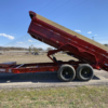 2025 LIBERTY 83" X 14' DUMP TRAILER WITH TARP, RAMPS AND SPARE 15,400 GVWR RED - Image 7