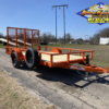 2025 LIBERTY 78" X 12' SINGLE AXLE TRAILER W/ RAMP GATE, SPARE 2,990 GVWR ORANGE - Image 2