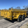 2025 LIBERTY 83" X 14' TELESCOPING DUMP TRAILER WITH TARP, RAMPS AND SPARE 15,400 GVWR CATERPILLAR YELLOW - Image 7