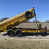 2025 LIBERTY 83" X 14' TELESCOPING DUMP TRAILER WITH TARP, RAMPS AND SPARE 15,400 GVWR CATERPILLAR YELLOW - Image 8