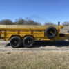 2025 LIBERTY 83" X 14' TELESCOPING DUMP TRAILER WITH TARP, RAMPS AND SPARE 15,400 GVWR CATERPILLAR YELLOW - Image 9