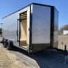 2025 LOOK 7' X 16' TANDEM AXLE ENCLOSED CARGO TRAILER WITH SPARE WHITE 7,000 GVWR SILVER/BLACK - Image 9