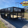 2025 TOP HAT 83″ X 16′ TANDEM AXLE LANDSCAPE TRAILER WITH WEEDEATER RACKS, TOOL CAGE AND SPARE - Image 2