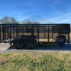 2025 TOP HAT 83″ X 16′ TANDEM AXLE LANDSCAPE TRAILER WITH WEEDEATER RACKS, TOOL CAGE AND SPARE - Image 3