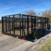 2025 TOP HAT 83″ X 16′ TANDEM AXLE LANDSCAPE TRAILER WITH WEEDEATER RACKS, TOOL CAGE AND SPARE - Image 4