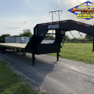 2025 MP CUSTOMS 102" X 30' GOOSENECK TRAILER WITH RAMPS AND SPARE 16,000 GVWR