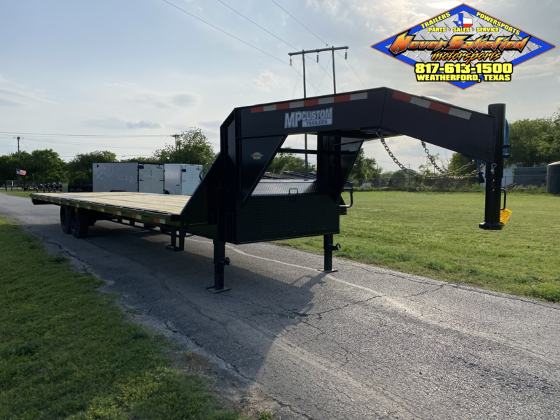 2025 MP CUSTOMS 102" X 30' GOOSENECK TRAILER WITH RAMPS AND SPARE 16,000 GVWR