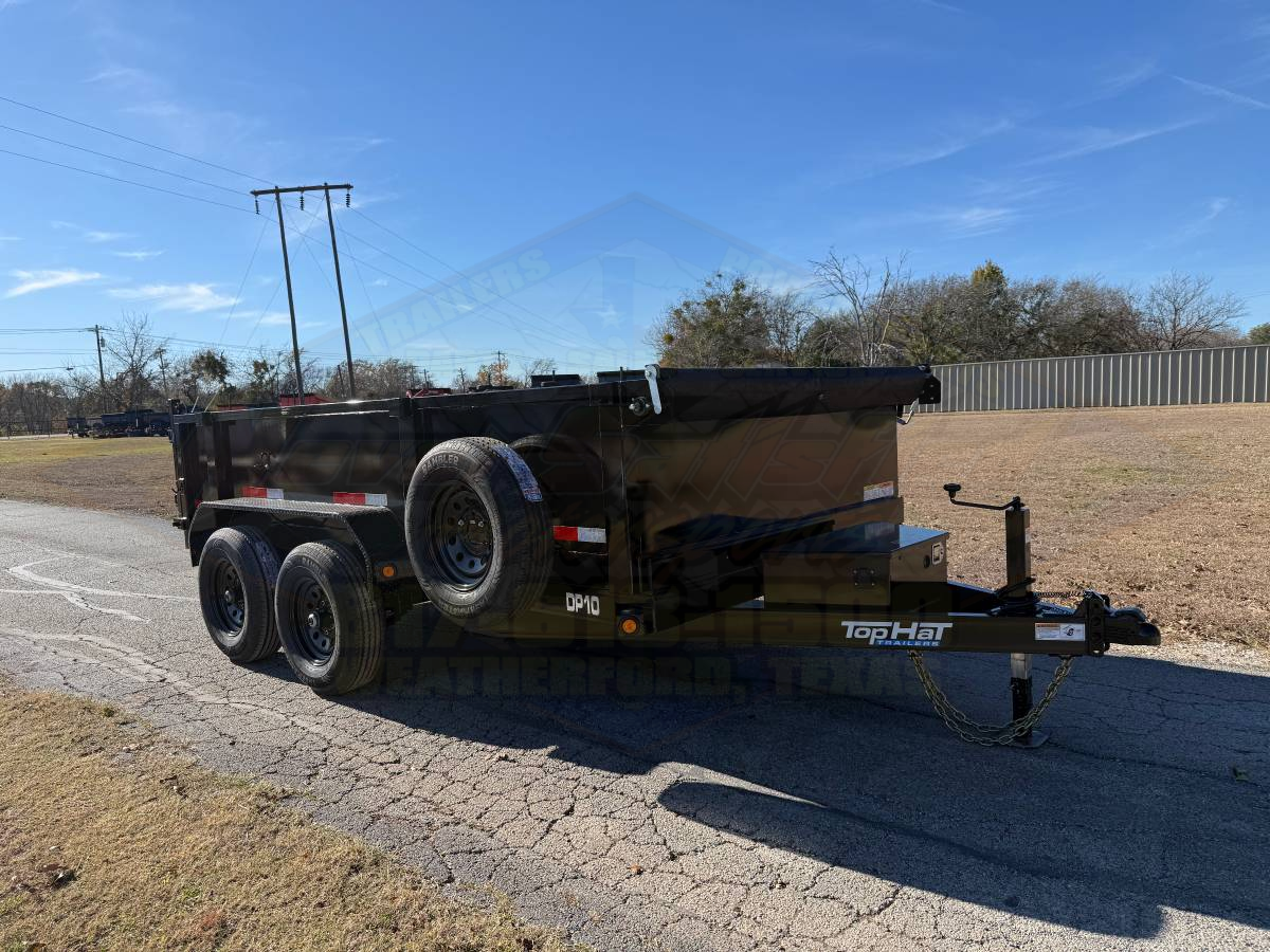 2026 TOP HAT 77" X 12' DUMP TRAILER WITH TARP, RAMPS AND SPARE 9,990 GVWR - Image 3