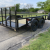 2025 MP CUSTOMS 83" X 14' TANDEM AXLE UTILITY TRAILER W/ 2' DOVE TAIL, 3' RAMP GATE, SPARE 7,000 GVWR - Image 4