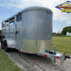 2025 DELCO 6' X 16' 3 HORSE TRAILER BUMPER PULL SILVER 12,000 GVWR - Image 2