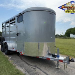 2025 DELCO 6' X 16' 3 HORSE TRAILER BUMPER PULL SILVER 12,000 GVWR