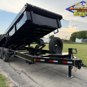 2025 DELCO 83" X 16' DUMP TRAILER WITH TARP, RAMPS AND SPARE 14,000 GVWR