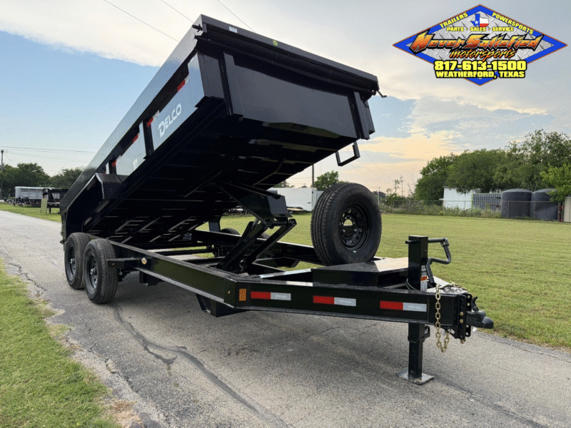 2025 DELCO 83" X 16' DUMP TRAILER WITH TARP, RAMPS AND SPARE 14,000 GVWR