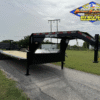 2025 MP CUSTOMS 102" X 30' GOOSENECK TRAILER W/ DRIVE OVER FENDERS, STAND UP RAMPS AND SPARE 16,000 GVWR - Image 2
