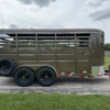 2025 DELCO 6' X 16' BUMPER PULL STOCK TRAILER WESTERN BEIGE 12,000 GVWR - Image 3