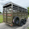 2025 DELCO 6' X 16' BUMPER PULL STOCK TRAILER WESTERN BEIGE 12,000 GVWR - Image 4
