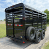 2025 DELCO 6' X 16' BUMPER PULL STOCK TRAILER BLACK 12,000 GVWR - Image 4
