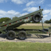 2025 DELCO 83" X 14' TELESCOPING DUMP TRAILER WITH TARP, RAMPS AND SPARE ARMY GREEN 14,000 GVWR - Image 4