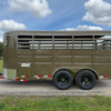 2025 DELCO 6' X 16' BUMPER PULL STOCK TRAILER WESTERN BEIGE 12,000 GVWR - Image 6